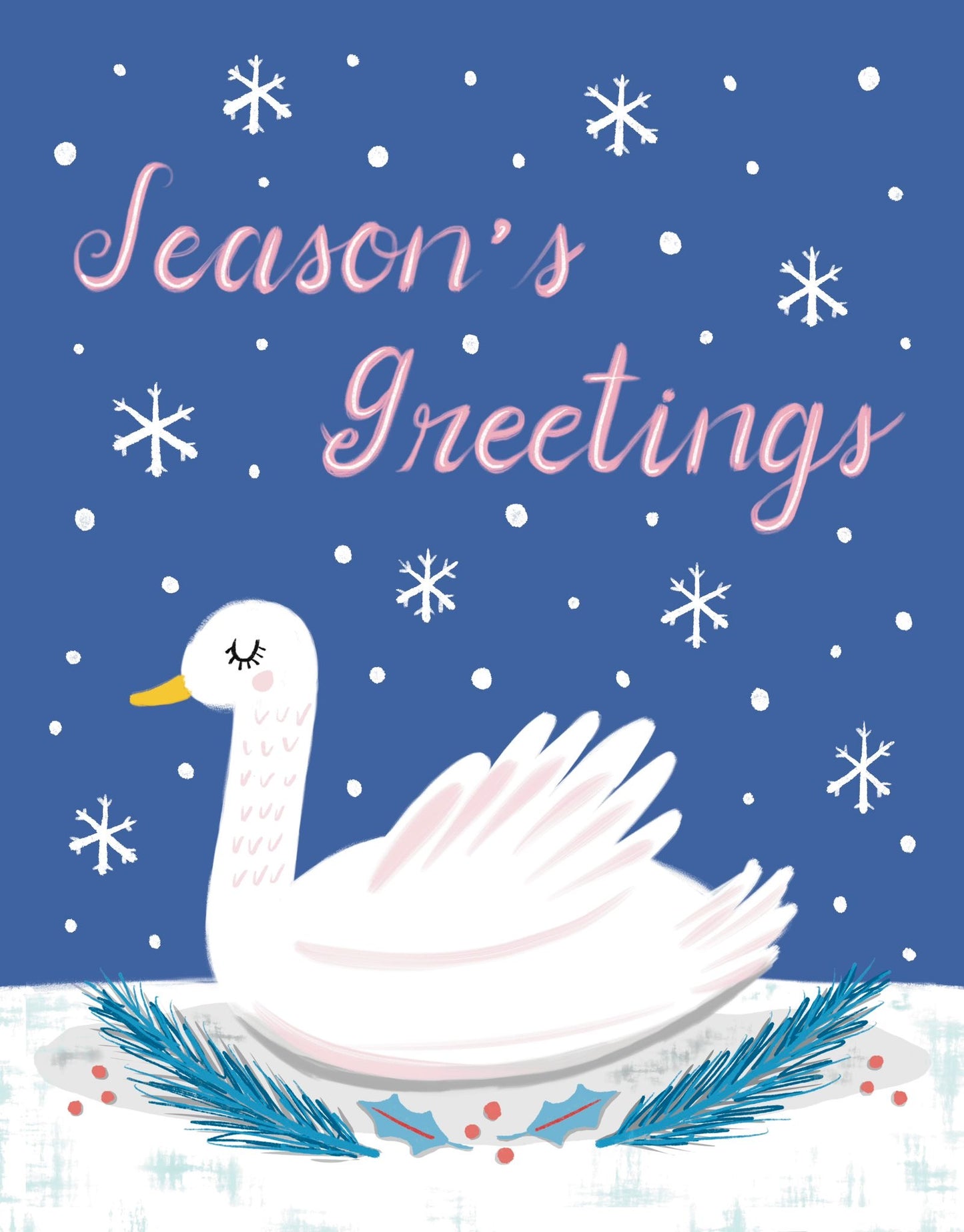 Winter Swan Christmas Card