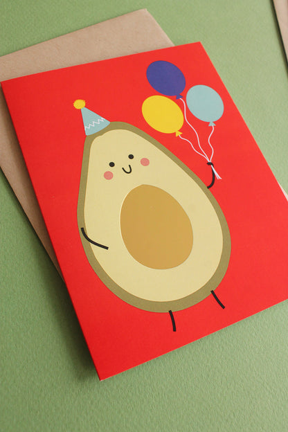 Cute Avocado Birthday Card