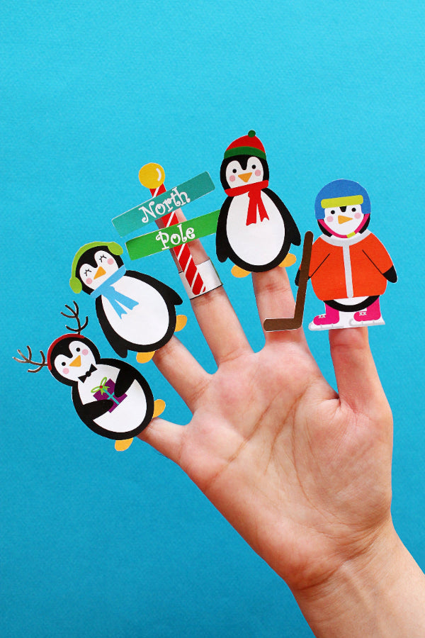 Printable Finger Puppets: North Pole Penguins