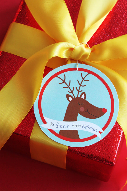 Printable Reindeer Gift Tags